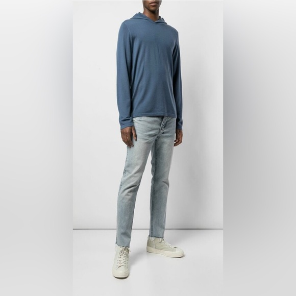 Vince Wool & Cashmere Hoodie - Spruce Blue - L - Picture 1 of 10